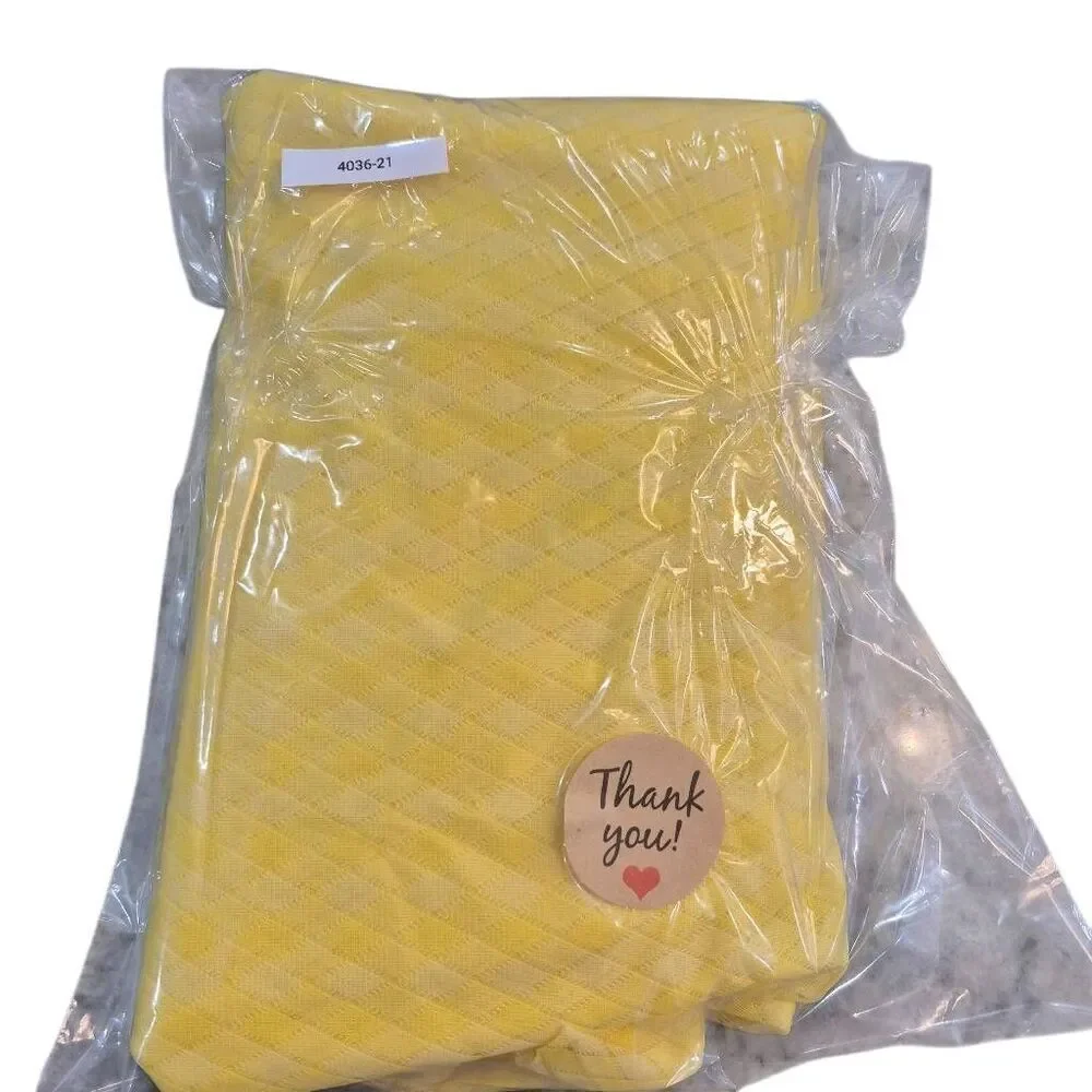 Fabric, Bright Yellow & White Diamond Design Stretch Lace 45